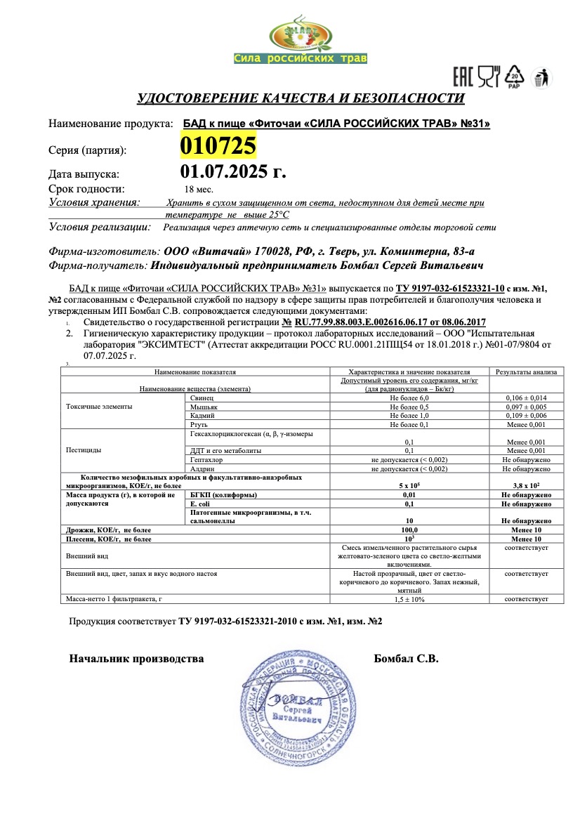 Паспорт №072025
